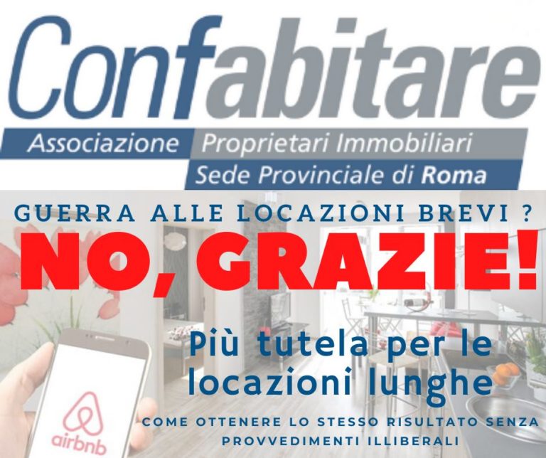 Guerra alle locazioni brevi ? No, grazie !