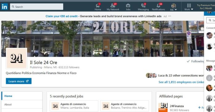 Oggi alle 12 condominio e coronavirus su Facebook e Linkedin