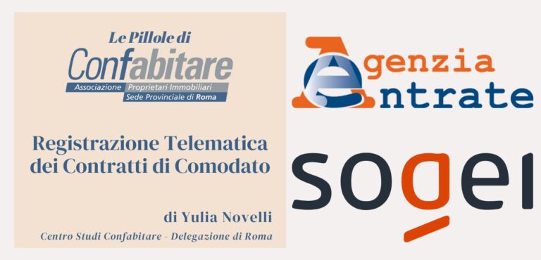 Registrazione Telematica dei Contratti di Comodato