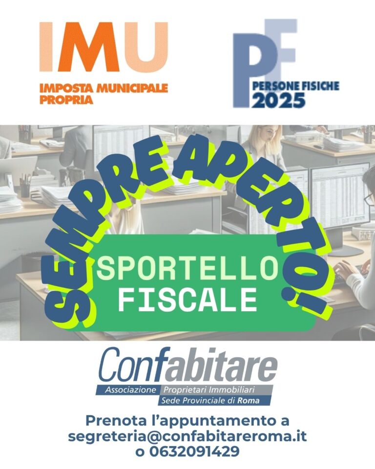 Campagna IMU e Dichiarativi: lo Sportello Fiscale è aperto tutti i giorni lavorativi