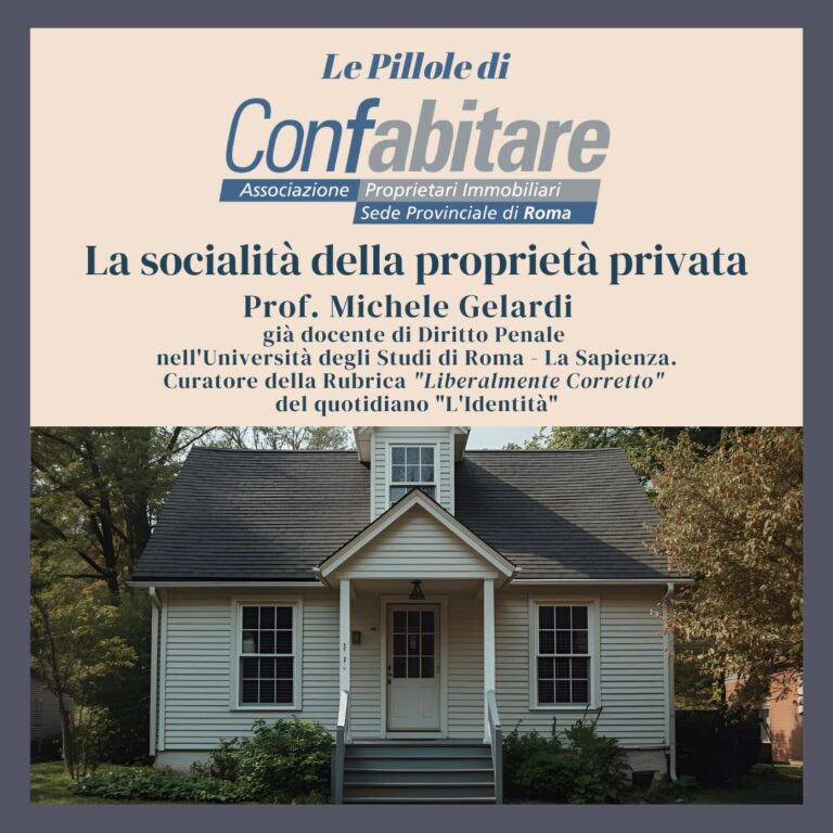La socialità della proprietà privata